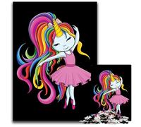 Ballerina Unicorn 1000 Pieces Puzzle Gifts Jigsaw Puzzles for Adults Ideal for Lover Perfect Christmas New Year Valentine's Gift 1000 PCS(38x26cm)