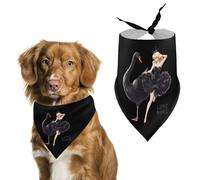 Ballerina Women With Black Swan Dog Bandana Adjustable Pet Scarf Bib Cute Triangle Handkerchief for Dogs Cats Gifts
