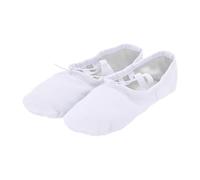 Ballerinas Children's Girls Canvas Dance Shoes Soft Comfortable Ballet Slippers Canvas Shoes Dance Performance Slippers Art Trainers Non-Slip Ballet Shoes Dance Boots Canvas, White, 11.5 UK Child