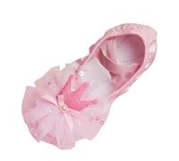 Ballerinas Girls Blue Princess Shoes Comfortable Soft Ballet Slippers Elastic Dance Shoes with Lace Band Decoration Ballet Slippers Dance Trainers Dance Performance Shoes Size 23-39, pink, 13 UK Child