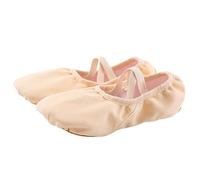 Ballerinas Girls Canvas Dance Shoes Comfortable Soft Soles Ballet Flats Dance Boots Canvas Dance Practice Ballet Slippers Breathable Ballet Slippers Stage Shoes Dance Trainers Size 24-43, light yellow