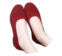 Ballerinas Women's Summer Shoes Breathable Comfortable Ballerina Shoes Non-Slip Flat Knitted Traditional Shoes Slip On Elegant Dirndl Shoes Soft Sporty Dance Shoes