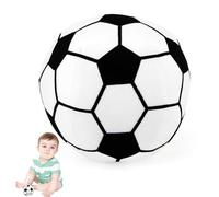 Ballery Baby Rattle Toy Plush, Black and White Baby Rattle, 8cm My First Soccer Ball, Safe Soft Sports Toy for Infants Boys and Girls