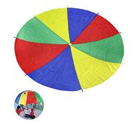 Ballery Kids Play Parachute, Multicolored Rainbow Outdoor Parachute for Kids Play Tents Toy Game With 8 Handles Ideal for Toddlers Outdoor Picnic Blanket Party Game Group Activity & More (2 Meter)