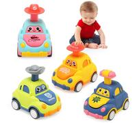 Ballery Toddler Toy Cars, 4Pcs Press and Go Baby Toy Cars for 1 2 3 Year Old Boys Gifts for 12 18 Months