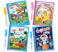 Ballery Water Magic Colouring Book, Magic Water Colouring Book with Water Pens, Magic Painting Book for Kids 3 4 5 6 Year Old Boys Girls