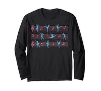 Ballet And Music Harmony Dancer Silhouette Design Long Sleeve T-Shirt