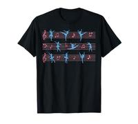 Ballet And Music Harmony Dancer Silhouette Design T-Shirt