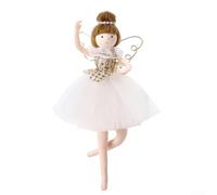 Ballet Angel Doll Christmas Tree Decoration, Whimsical Plush Doll Ballet, Christmas Tree Decoration 12Cm Holiday Decorations(Gold)