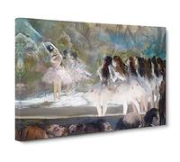 Ballet At The Paris Opera By Edgar Degas Canvas Print | Gallery Wrapped 30mm Frame Wall Art | 20x14 inches | Ready to Hang | Impressionist Picture | Living Room Bedroom Lounge Office