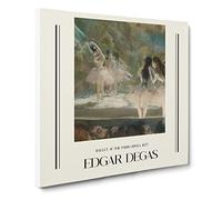 Ballet At The Paris Opera By Edgar Degas Canvas Print | Gallery Wrapped 30mm Frame Wall Art | 20x20 inches | Ready to Hang | Impressionist Picture | Living Room Bedroom Lounge Office