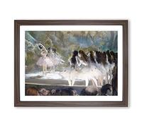 Ballet At The Paris Opera By Edgar Degas Classic Painting Framed Print | A2 Walnut Framed Wall Art | Ready to Hang | Classic Historical Picture | Living Room Bedroom Lounge Office