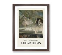 Ballet At The Paris Opera By Edgar Degas Exhibition Museum Painting Framed Print | A4 Walnut Framed Wall Art | Ready to Hang | Modern Historical Picture | Living Room Bedroom Lounge Office