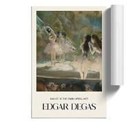 Ballet At The Paris Opera by Edgar Degas | Unframed Wall Art Print | Ready to Frame Poster | Modern Home Decor Picture | Artwork for Living Room, Bedroom, Kitchen or Office | A3 (29.7x42 cm)