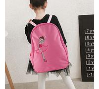 Ballet Bag, Dance Recital Bag Dance Bag for Girls Large Capacity with 2 Mesh Pockets Girls Ballet Dance Embroidered Backpack Kids Shoulder Sports Bag for School Travel Dance Yoga