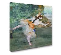 Ballet Ballerina Dancer Onstage by Edgar Degas Canvas Print | Gallery Wrapped 30mm Frame Wall Art | 20x20 inches | Ready to Hang | Modern People Picture | Living Room Bedroom Lounge Office