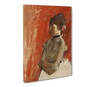 Ballet Ballerina Dancer With Crossed Arms By Edgar Degas Canvas Print | Gallery Wrapped 30mm Frame Wall Art | 30x20 inches | Ready to Hang | Impressionist People Picture | Living Room Lounge Office