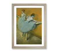 Ballet Ballerina Dancers At The Bar By Edgar Degas Classic Painting Framed Print | A2 Oak Framed Wall Art | Ready to Hang | Classic Historical Picture | Living Room Bedroom Lounge Office