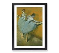Ballet Ballerina Dancers at The Bar by Edgar Degas Framed Print A2 Black