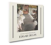Ballet Ballerina Dancers At The Old Opera House By Edgar Degas Canvas Print | Gallery Wrapped 30mm Frame Wall Art | 14x14 inches | Ready to Hang | Impressionist Picture | Living Room Lounge Office