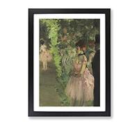 Ballet Ballerina Dancers Backstage By Edgar Degas Classic Painting Framed Print | A2 Black Framed Wall Art | Ready to Hang | Classic Historical Picture | Living Room Bedroom Lounge Office