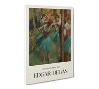 Ballet Ballerina Dancers In Green By Edgar Degas Canvas Print | Gallery Wrapped 30mm Frame Wall Art | 20x14 inches | Ready to Hang | Impressionist Picture | Living Room Bedroom Lounge Office