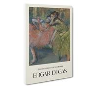 Ballet Ballerina Dancers in Pink and Green Edgar Degas Canvas Print | Gallery Wrapped 30mm Frame Wall Art | 30x20 inches | Ready to Hang | Impressionist Picture | Living Room Bedroom Lounge Office