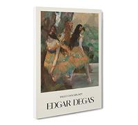 Ballet Ballerina Dancers On Stage By Edgar Degas Canvas Print | Gallery Wrapped 30mm Frame Wall Art | 20x14 inches | Ready to Hang | Impressionist Picture | Living Room Bedroom Lounge Office