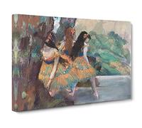 Ballet Ballerina Dancers On Stage By Edgar Degas Canvas Print | Gallery Wrapped 30mm Frame Wall Art | 30x20 inches | Ready to Hang | Impressionist Picture | Living Room Bedroom Lounge Office