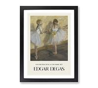 Ballet Ballerina Dancers Practicing At The Bar By Edgar Degas Exhibition Museum Painting Framed Print | A3 Black Framed Wall Art | Ready to Hang | Modern Historical Picture | Living Room Lounge Office