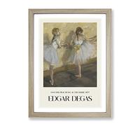 Ballet Ballerina Dancers Practicing At The Bar By Edgar Degas Exhibition Museum Painting Framed Print | A4 Oak Framed Wall Art | Ready to Hang | Modern Historical Picture | Living Room Lounge Office