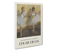 Ballet Ballerina Dancers Practicing at The Bar Edgar Degas Canvas Print | Gallery Wrapped 30mm Frame Wall Art | 30x20 inches | Ready to Hang | Impressionist Picture | Living Room Bedroom Lounge Office