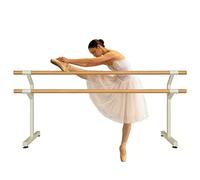 Ballet barre Freestanding Dance Barre, Double-Layer Ballet Bar with Fixed Height, Heavy Duty Design and Anti-Skid Footpads for Home and Gym