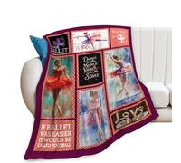 Ballet Blanket, Ballet Dancer Throw Blanket, Ballerina Gifts Blankets Stuff Fleece Flannel Plush for Girls Women Dancers Lovers Adults Soft Bedding Gift for Sofa Bed Office Home Decor 40"X50"