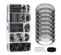 Ballet Bun Essential 260 Pieces Hair Accessories Set U Shaped Pins Hairpins Invisible Hair Net For Dancer Styling