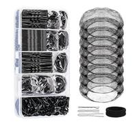Ballet Bun Essential 260 Pieces Hair Accessories Set U Shaped Pins Hairpins Invisible Net For Dancer