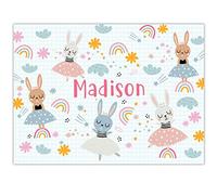 Ballet Bunny Play Mat - Kids Arts & Crafts Playdoh Mat (75 x 55 cm)