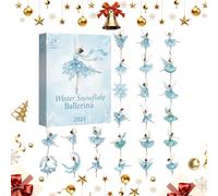 Ballet Christmas Advent - 24-Day 2D Ballerina Ornament, Elegant Dance Calendar, Holiday Decorative Figurine | Seasonal Countdown Display for Adults Lovers Family Friends Girls Daughter Charming Gift H