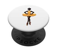 Ballet Dance - African American Ballerina Dancing Black Girl PopSockets Adhesive PopGrip