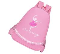 Ballet Dance Backpack, Adjustable Straps, Zipper Closure, 23x11x32cm | Polyester Oxford Cloth, Bright Painted Design, Side Pockets, Fits Towels and Sports Clothing for Practice