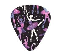 Ballet-Dance-Galaxies 12 Pack Guitar Picks With 3 Thicknesses And Storage Box, Abs Plectrums For Electric Bass Guitar Players