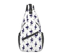 Ballet Dance Lover Gymnastics Sling Bag Hiking Daypack Crossbody Shoulder Backpack Travel Chest Pack for Men Women