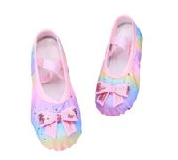 Ballet Dance Shoes Split Leather Sole for Children and Adults, multicoloured, 3 UK
