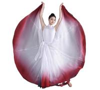 Ballet Dance Skirts Big Swing Women Elegant Gradient Flowy Skirt Gymnastics Practice Classical Costume For Adult(Color2,XL 100cm)