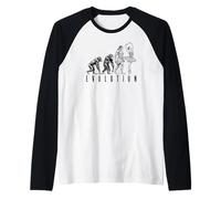 Ballet Dancer Ballerina Evolution Funny Woman Neanderthal Raglan Baseball Tee