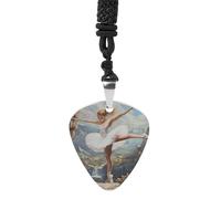 Ballet Dancer Ballerina on The Cliff Guitar Pick Pendant Necklace for Acoustic Electric Bass Players Guitar Accessories Guitarist Gifts