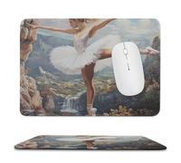 Ballet Dancer Ballerina on The Cliff Mouse Pad Waterproof Ultra-Thin Non-Slip Rubber Base Square Mouse Mat Gaming Mousepad 7.9"x9.4"