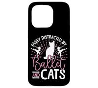 Ballet Dancer Dance Girl Ballerina Cat Easily Distracted By Case for iPhone 15 Pro