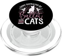Ballet Dancer Dance Girl Ballerina Cat Easily Distracted By PopSockets PopGrip for MagSafe
