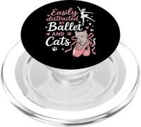 Ballet Dancer Dance Girl Ballerina Cat Easily Distracted By PopSockets PopGrip for MagSafe
